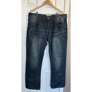 Ecko Unltd Y2K Jeans Men 38x32 Dark Blue Wash Relaxed Baggy Fit Hip Hop Skater